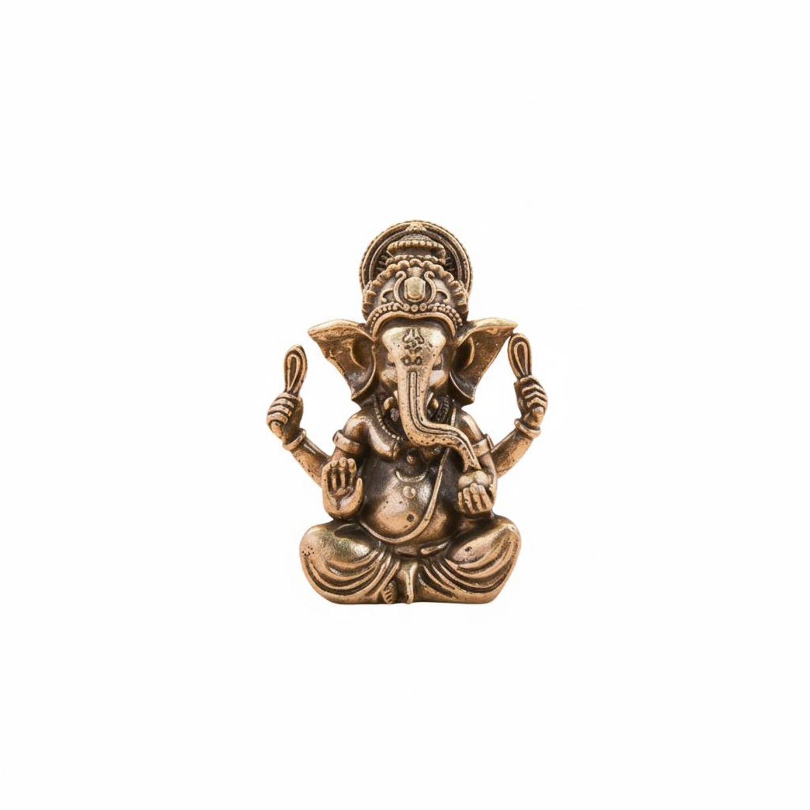 Brass Elephant God Figurine