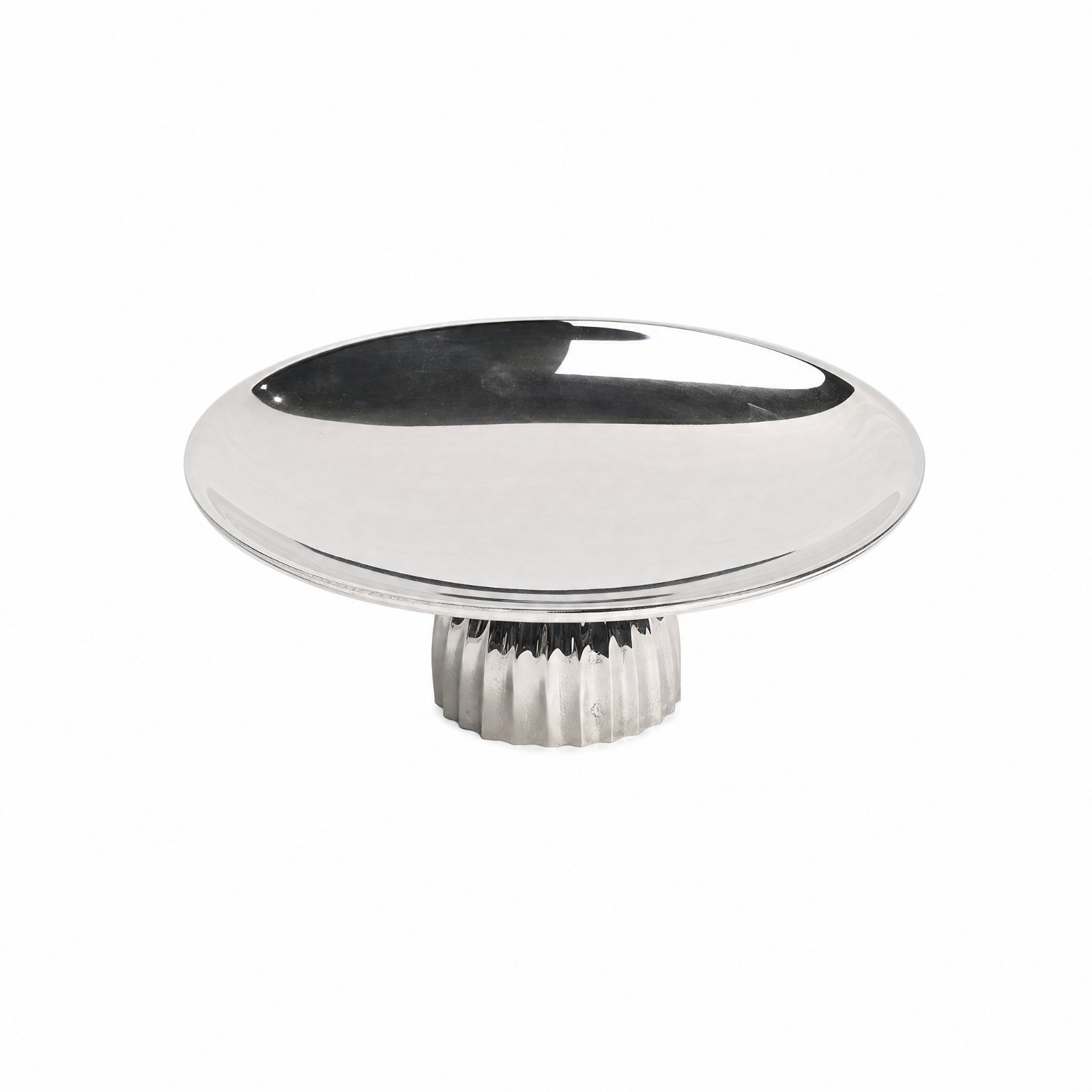 Pedestal Fruit Tray – Silver, 22-22-8cm