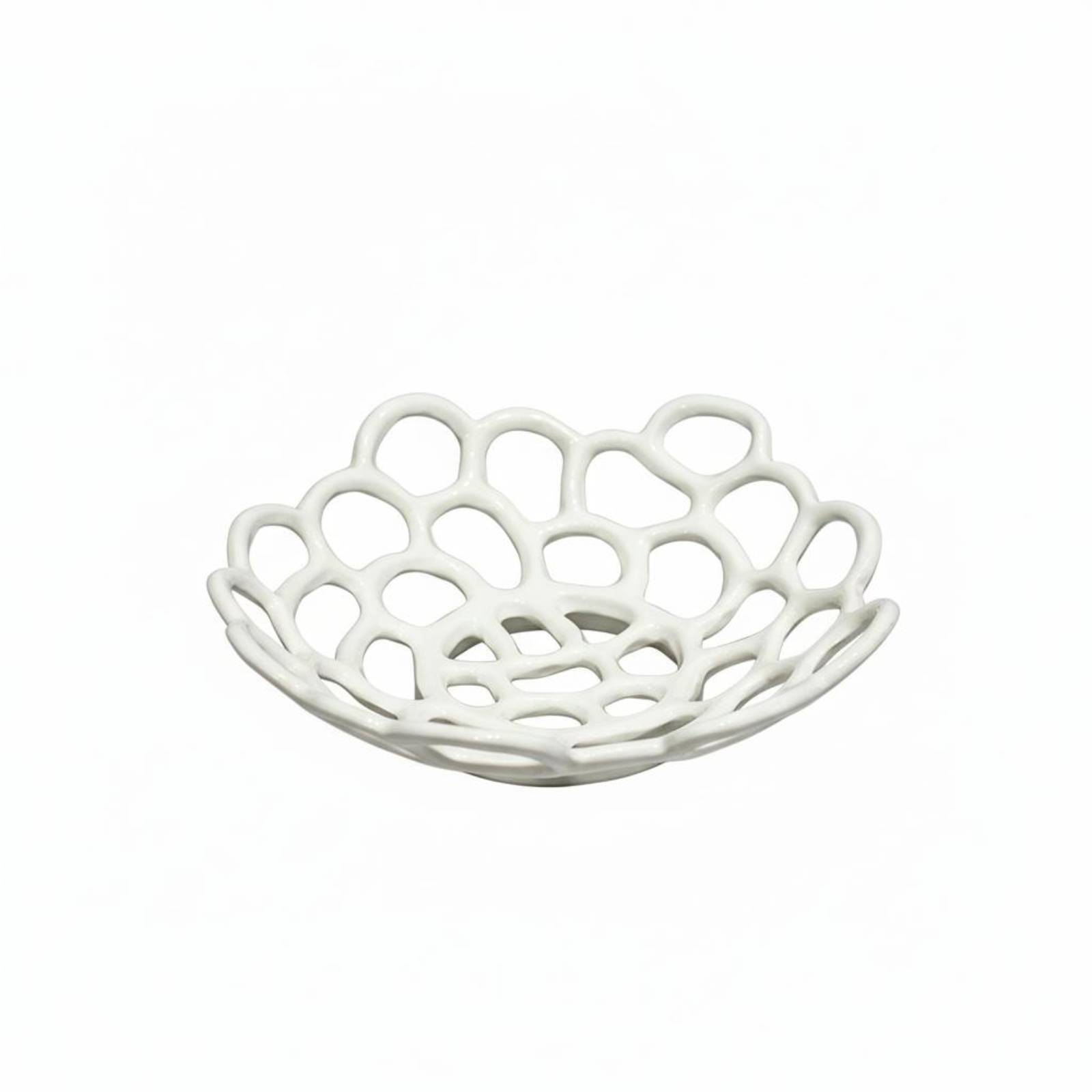 Creative Hollow Fruit Bowl – White