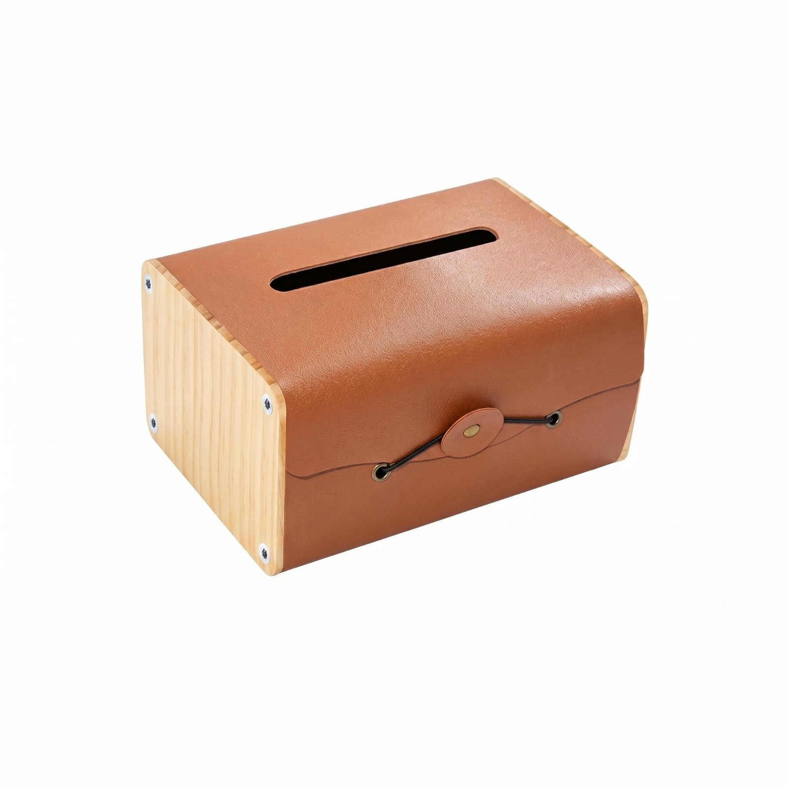 Faux-Leather Tissue Box