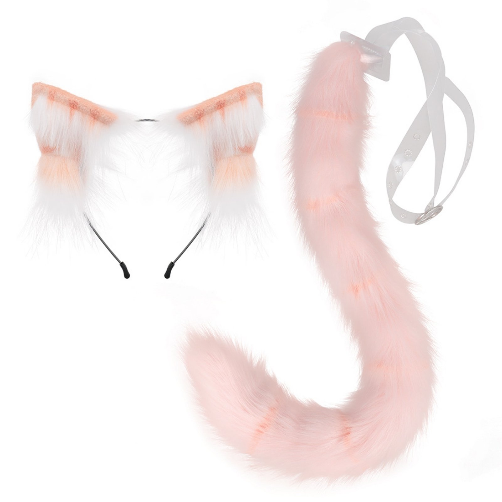 Cat Ear Headband and Tail Set – Pink