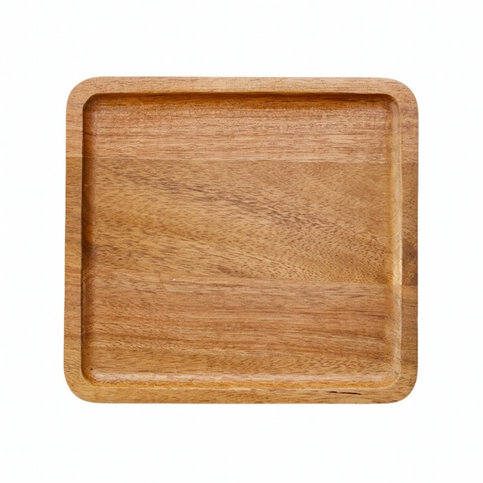 Wooden Serving Tray with Raised Border