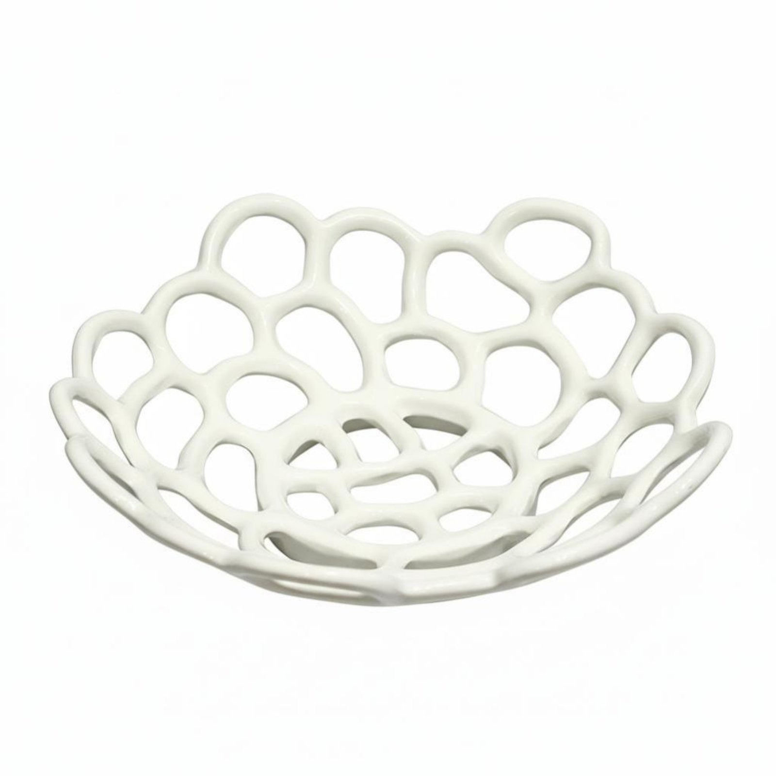 Creative Hollow Fruit Bowl – White