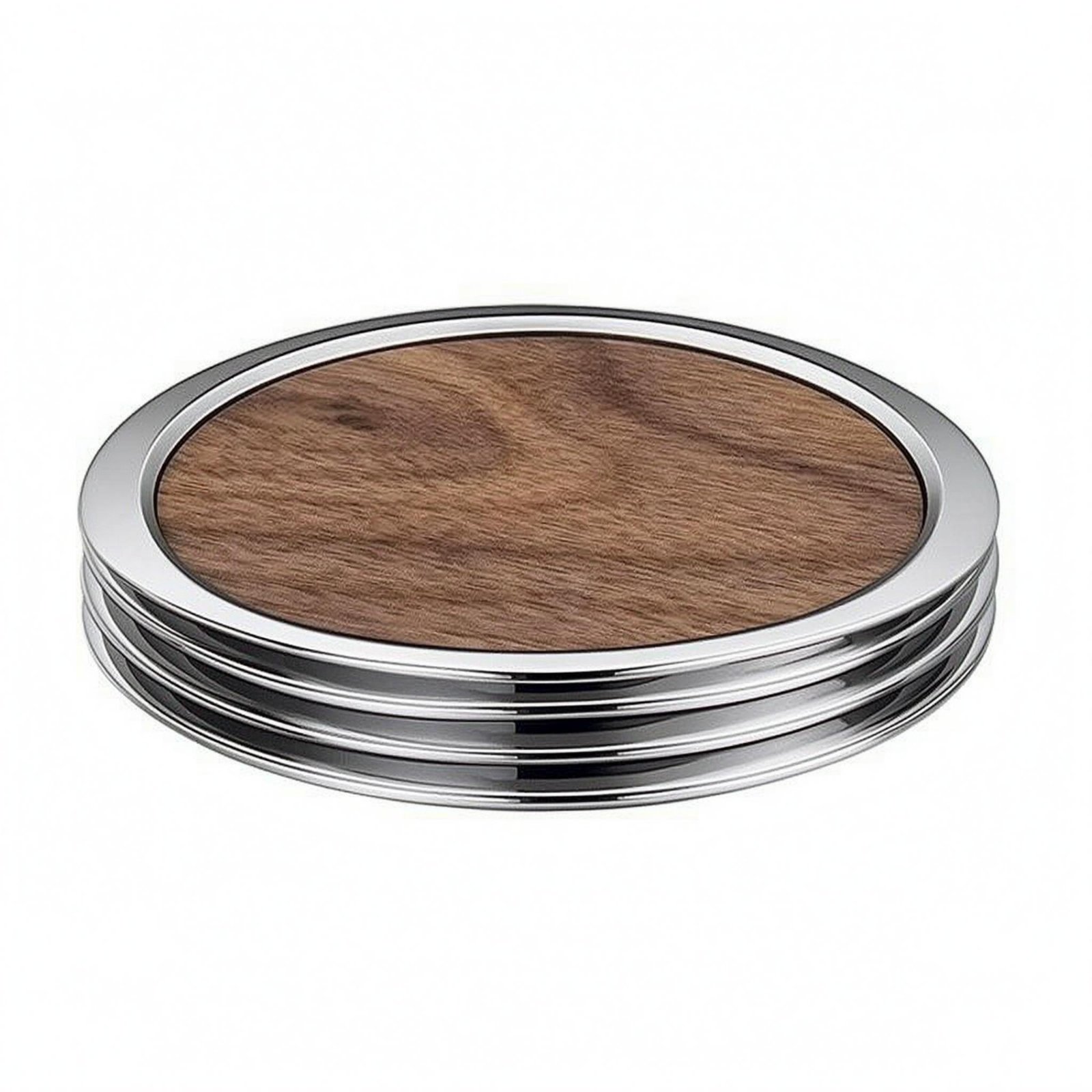 3-Piece Round Stainless Steel Coasters