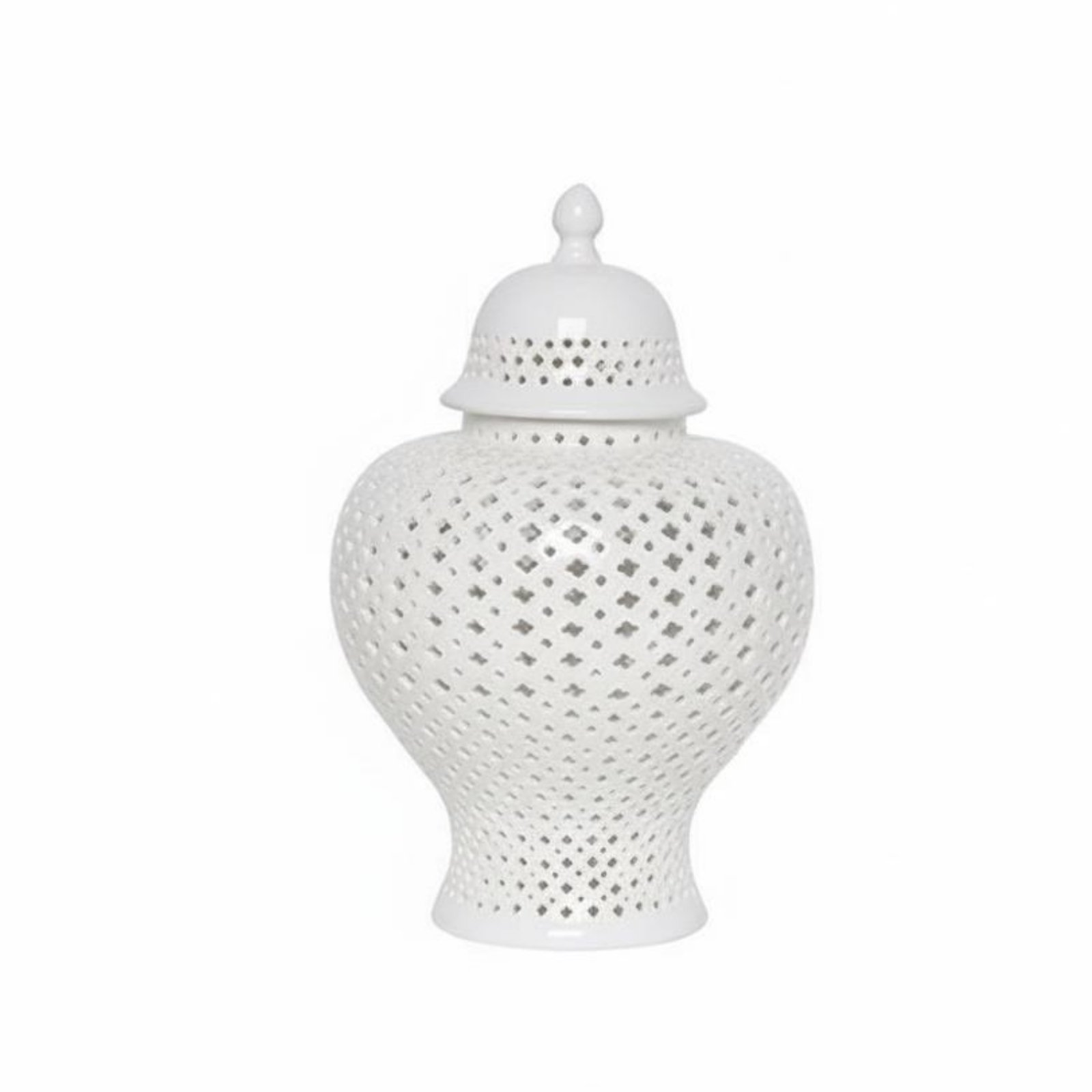 Ceramic Jar Perforated Lattice