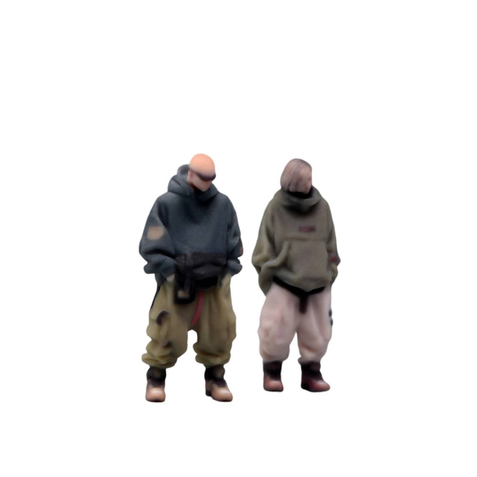 Couple Miniature Figure Industrial-Style