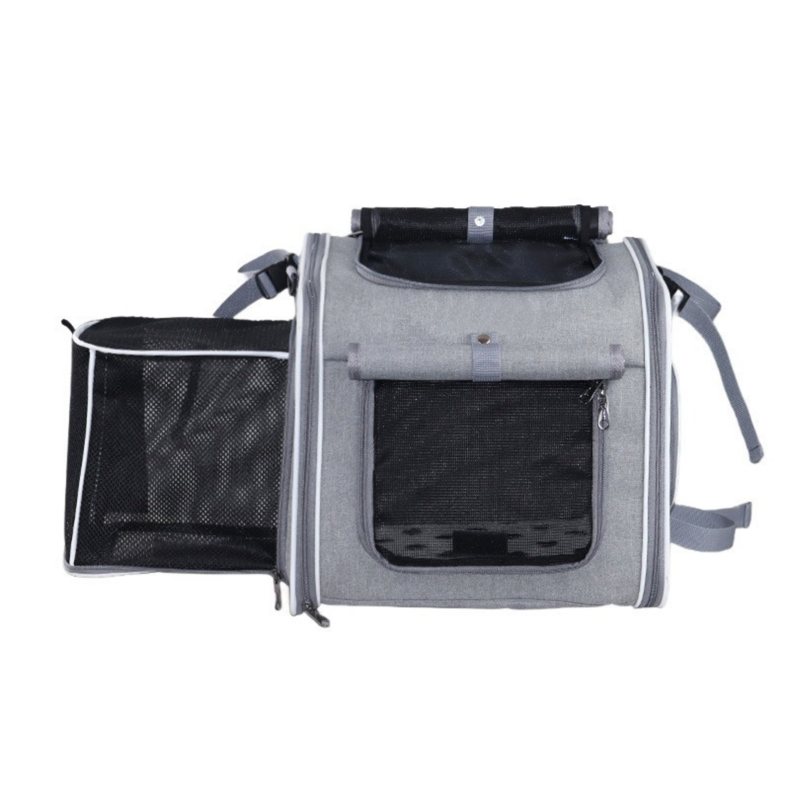 Pet Carrier Backpack with Expandable Side Compartment