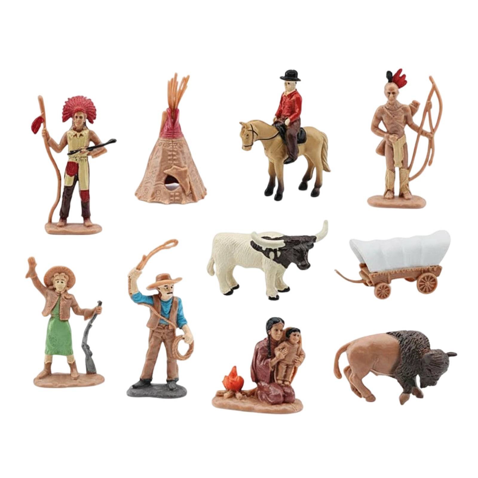Indigenous Peoples Figurine Set Realistic Details Indian