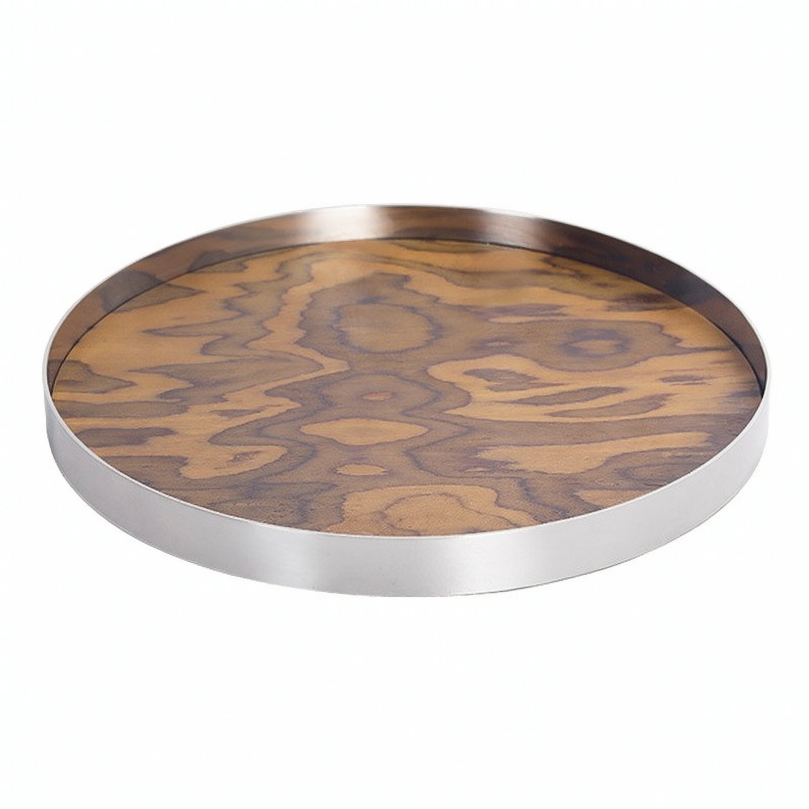 Stainless Steel Tray with Wood-Grain Surface