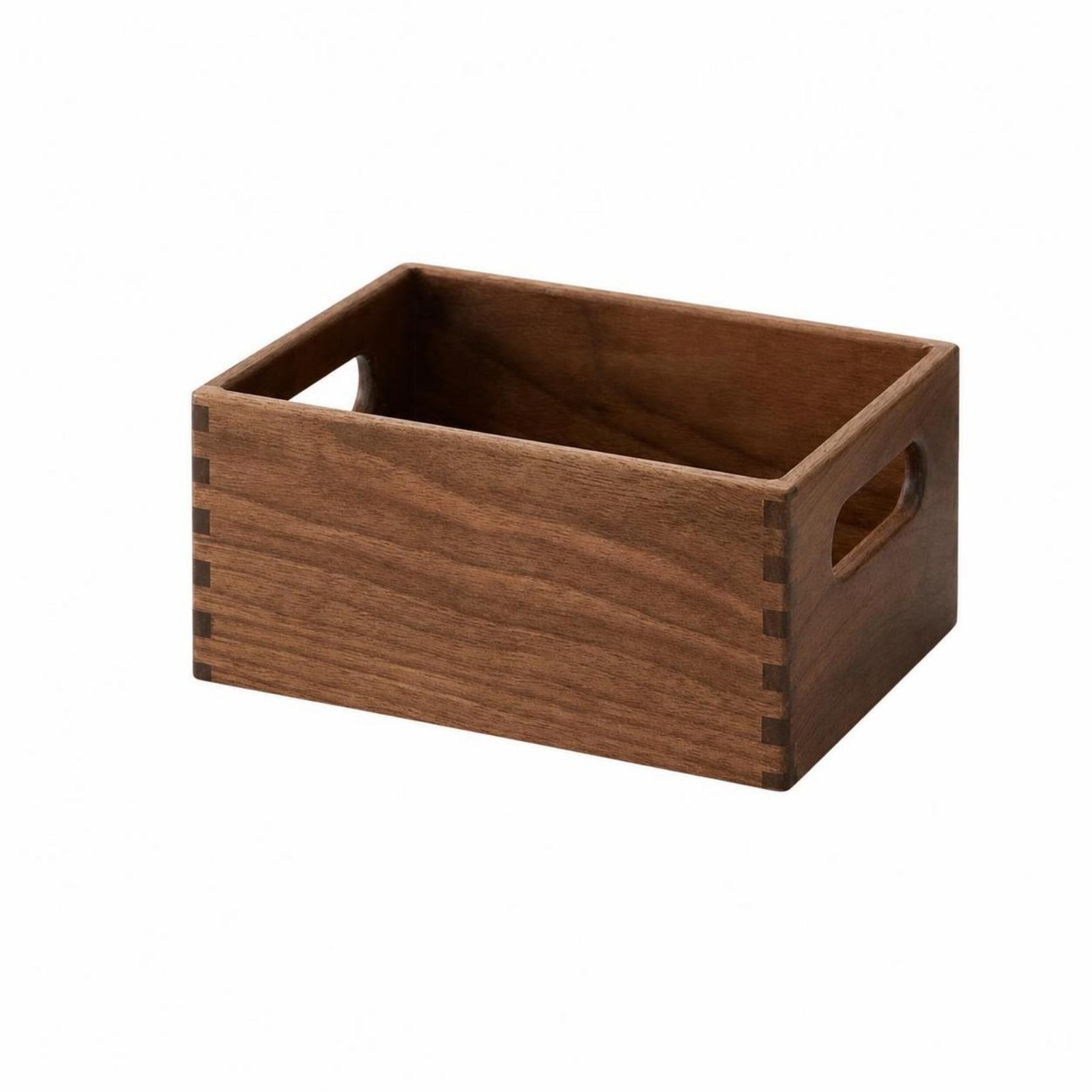 Wooden Storage Basket with Handles