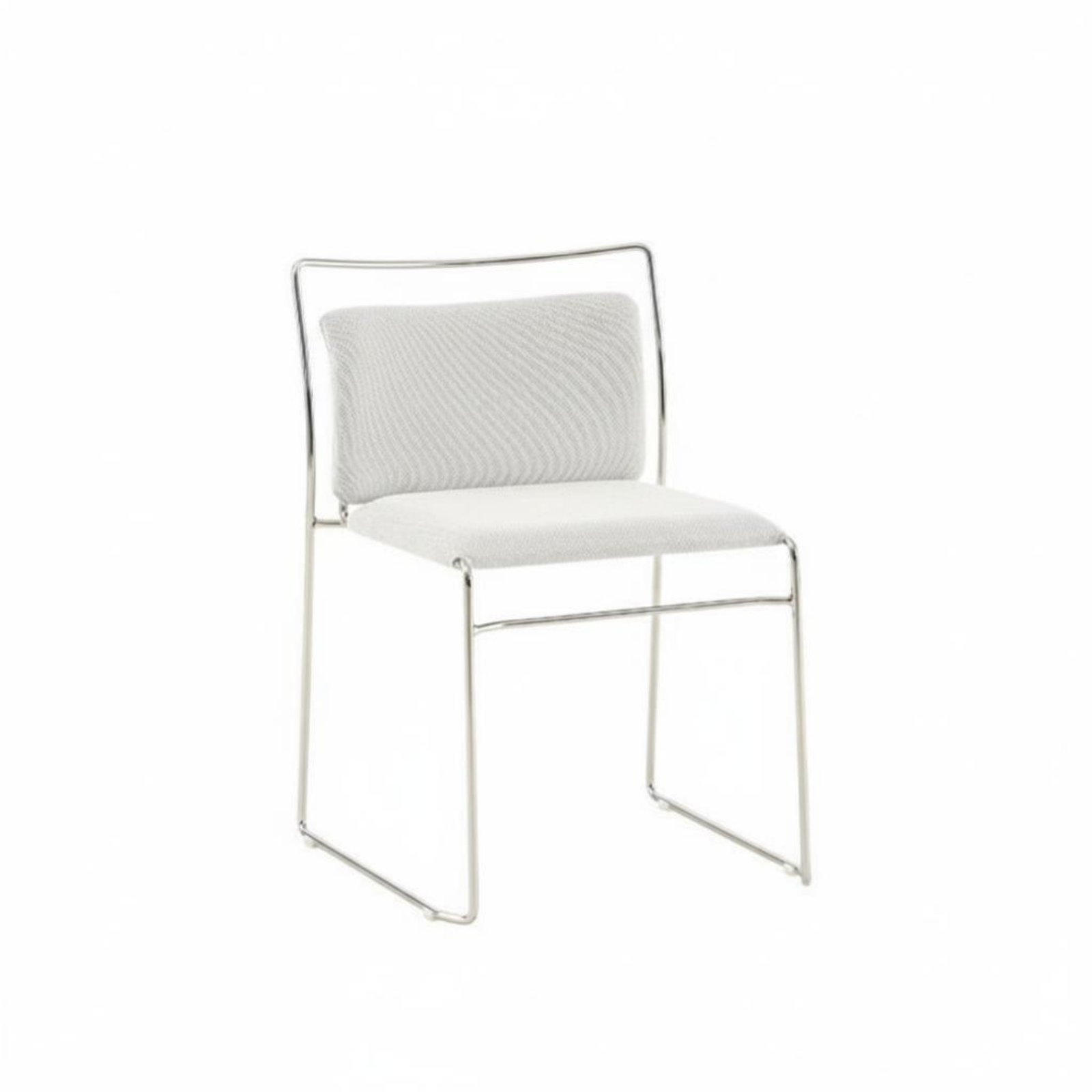 Upholstered Cantilever Chair – White