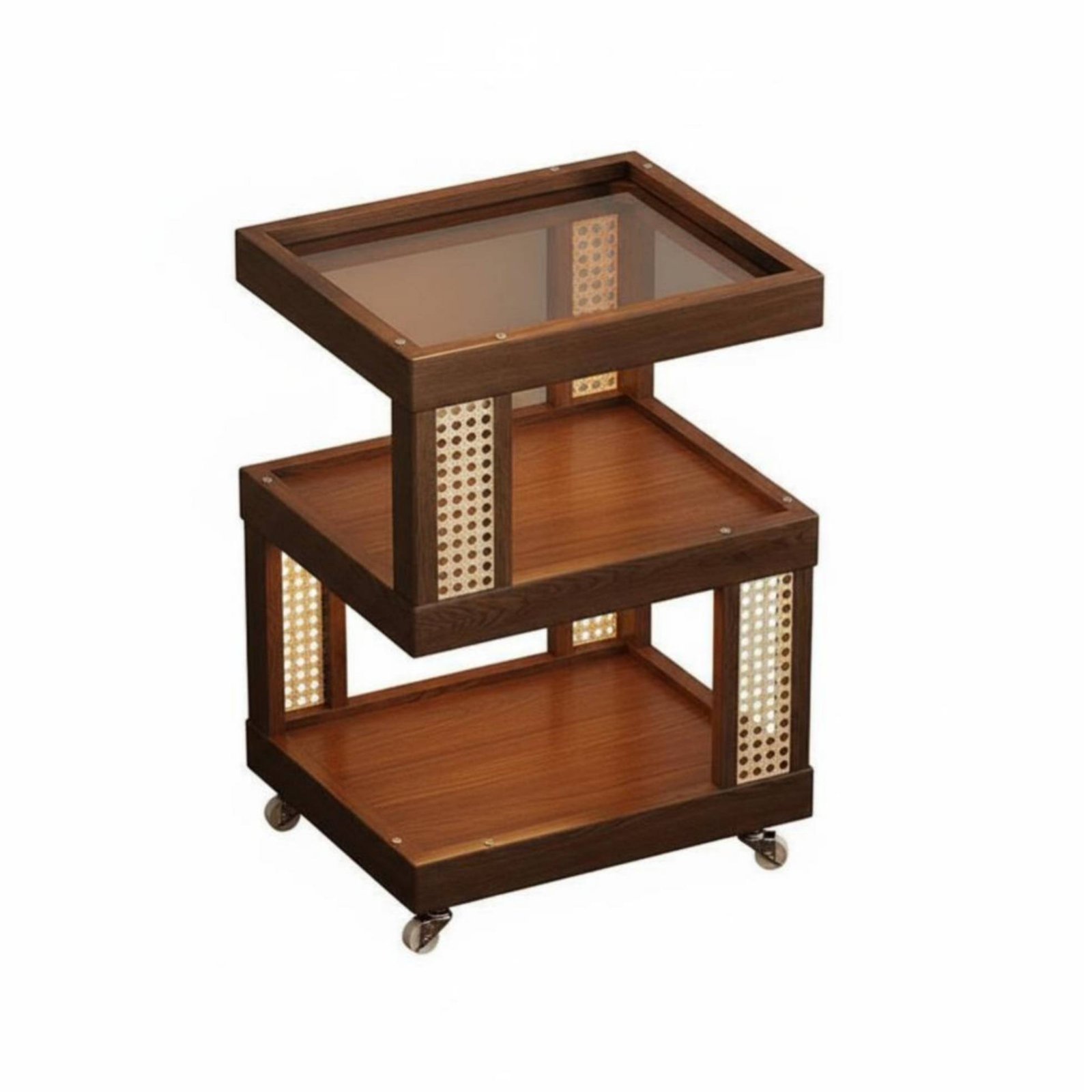 2-Tier Rolling Nightstand