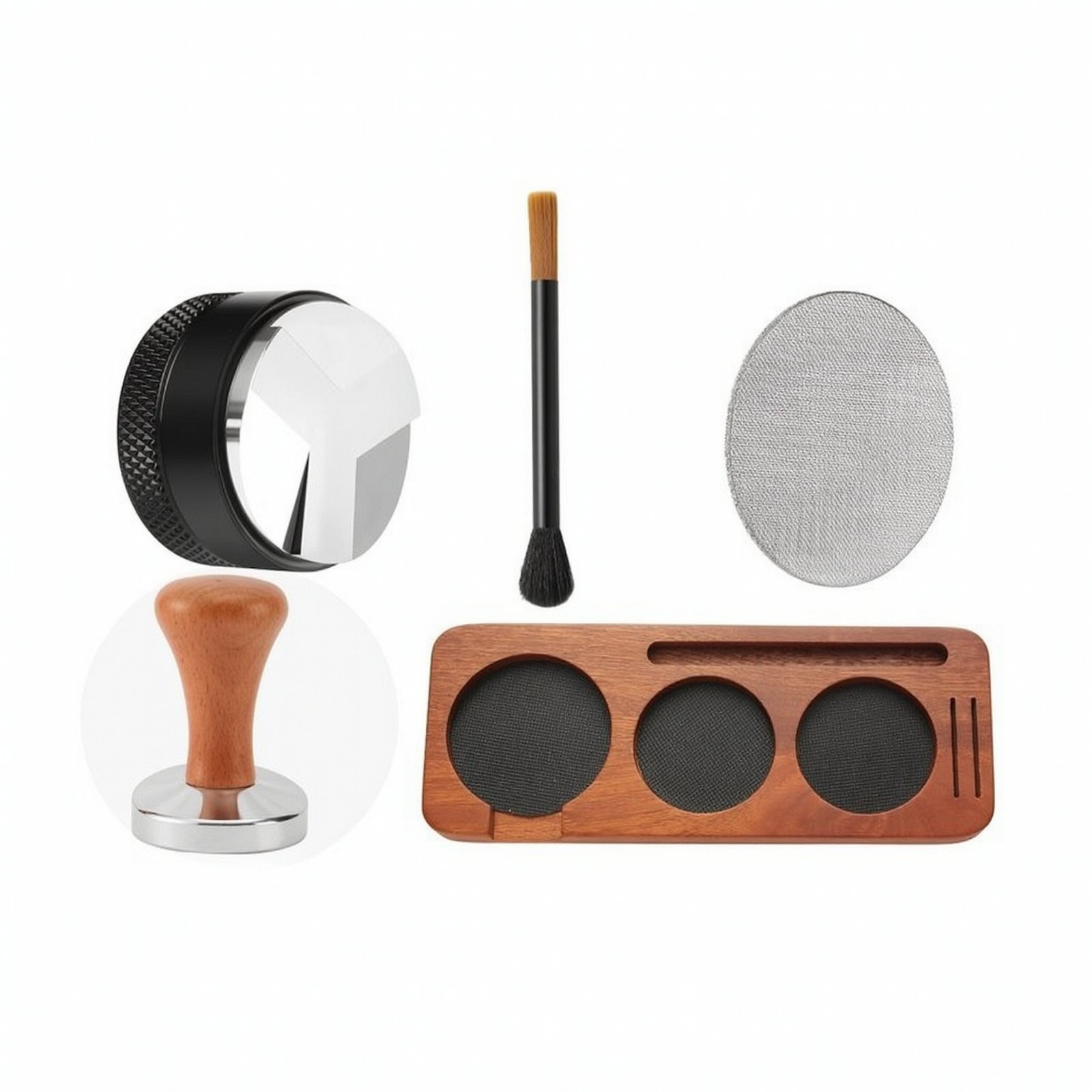 5-Piece Wooden Espresso Pressing Station