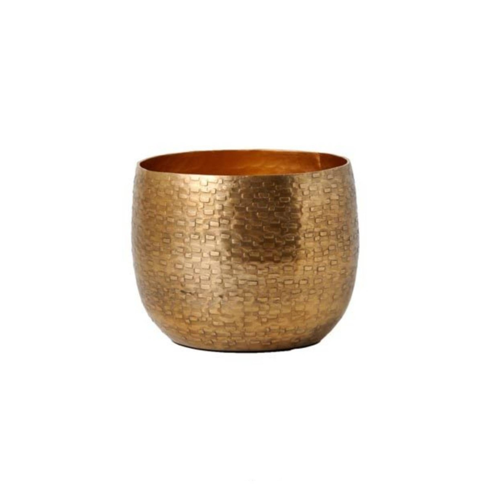 Hammered Gold Aluminum Vase