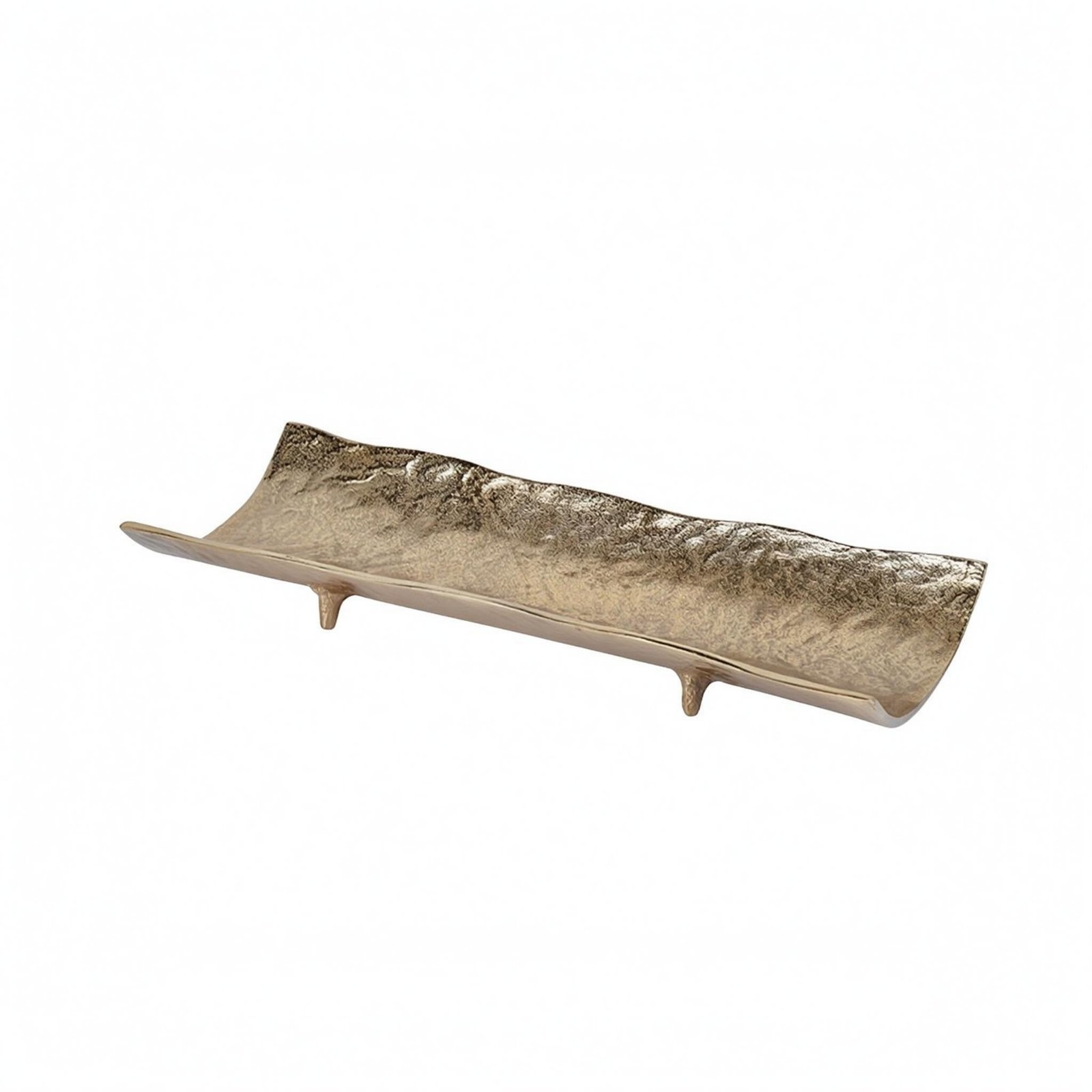 Hammered Aluminum Tray – Gold