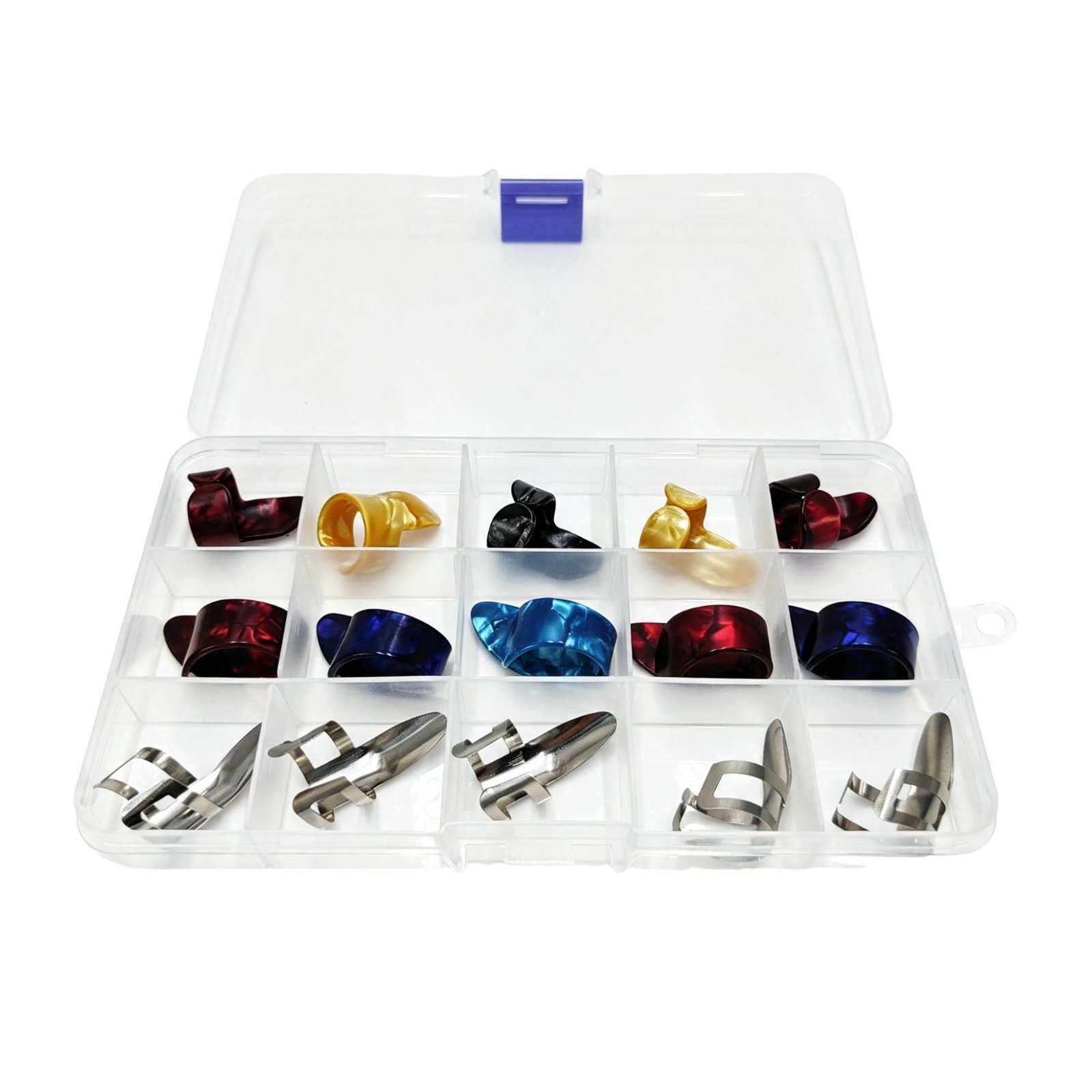 15-Piece Stainless Steel Guitar Finger Picks