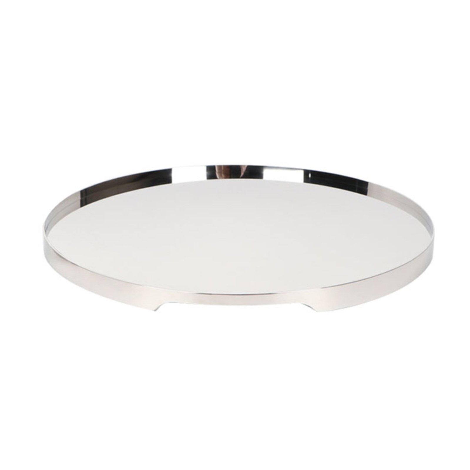 Mirror Finish Stainless Steel Tray – Silver Round