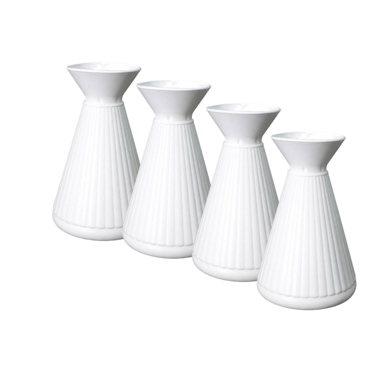 4-Piece Ribbed Flower Vase