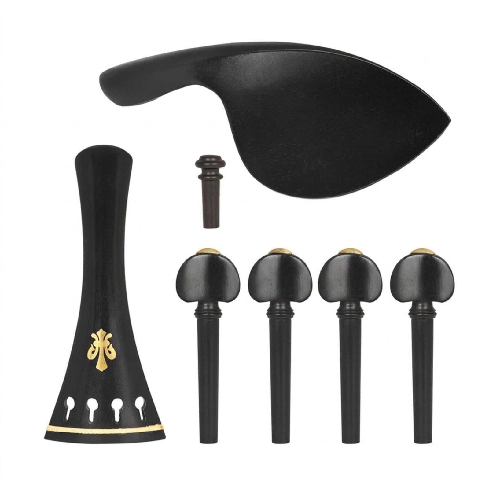 Ebony Violin Fittings Set