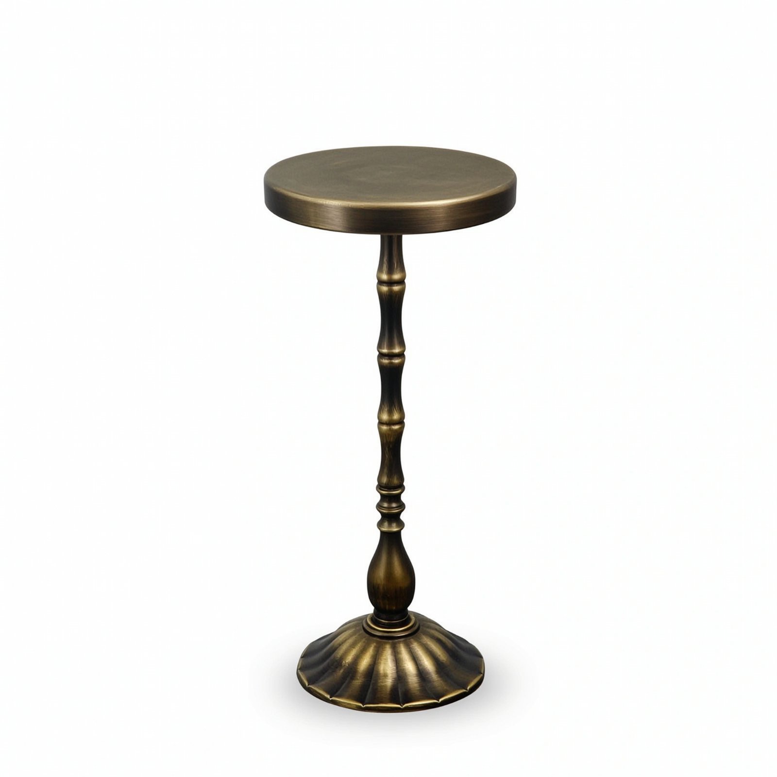 Antique Bronze Round Side Table