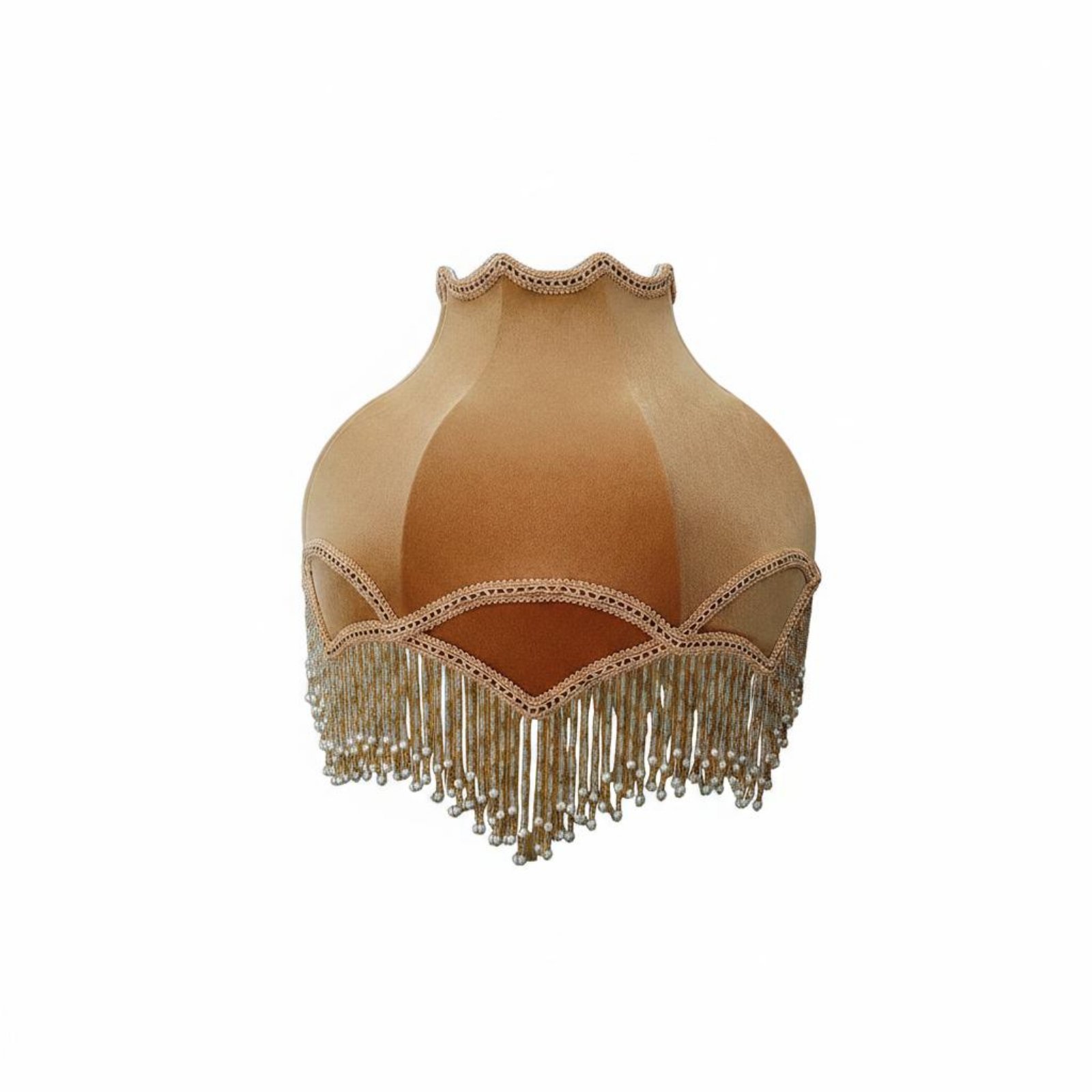 Velvet Tassel Lampshade – Size S, Top Mount