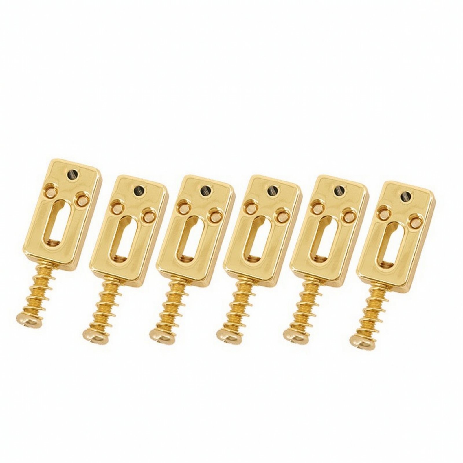 6-Piece Gold Guitar Bridge Saddles
