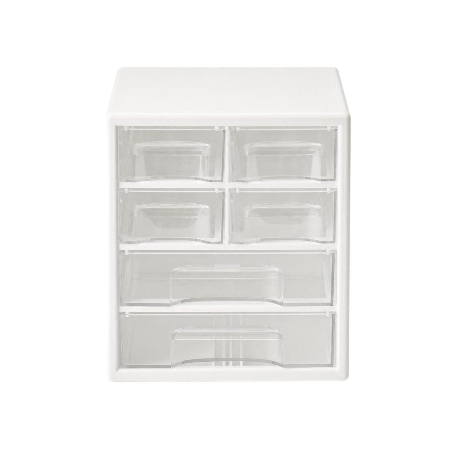Transparent 6-Drawer Desktop Organizer