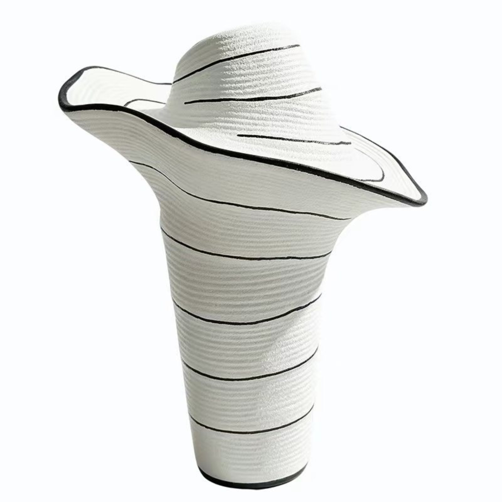 Hat-Shaped Stripe Vase