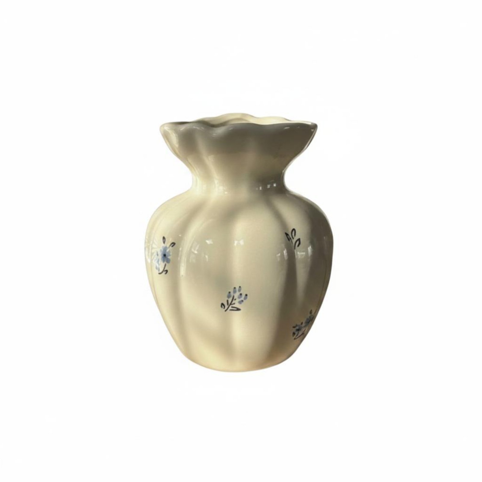 Ruffled Ceramic Vase