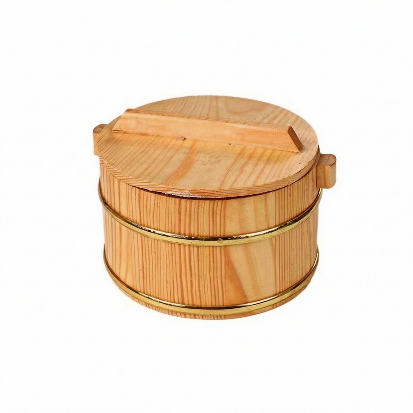 Wooden Rice Bucket with Lid