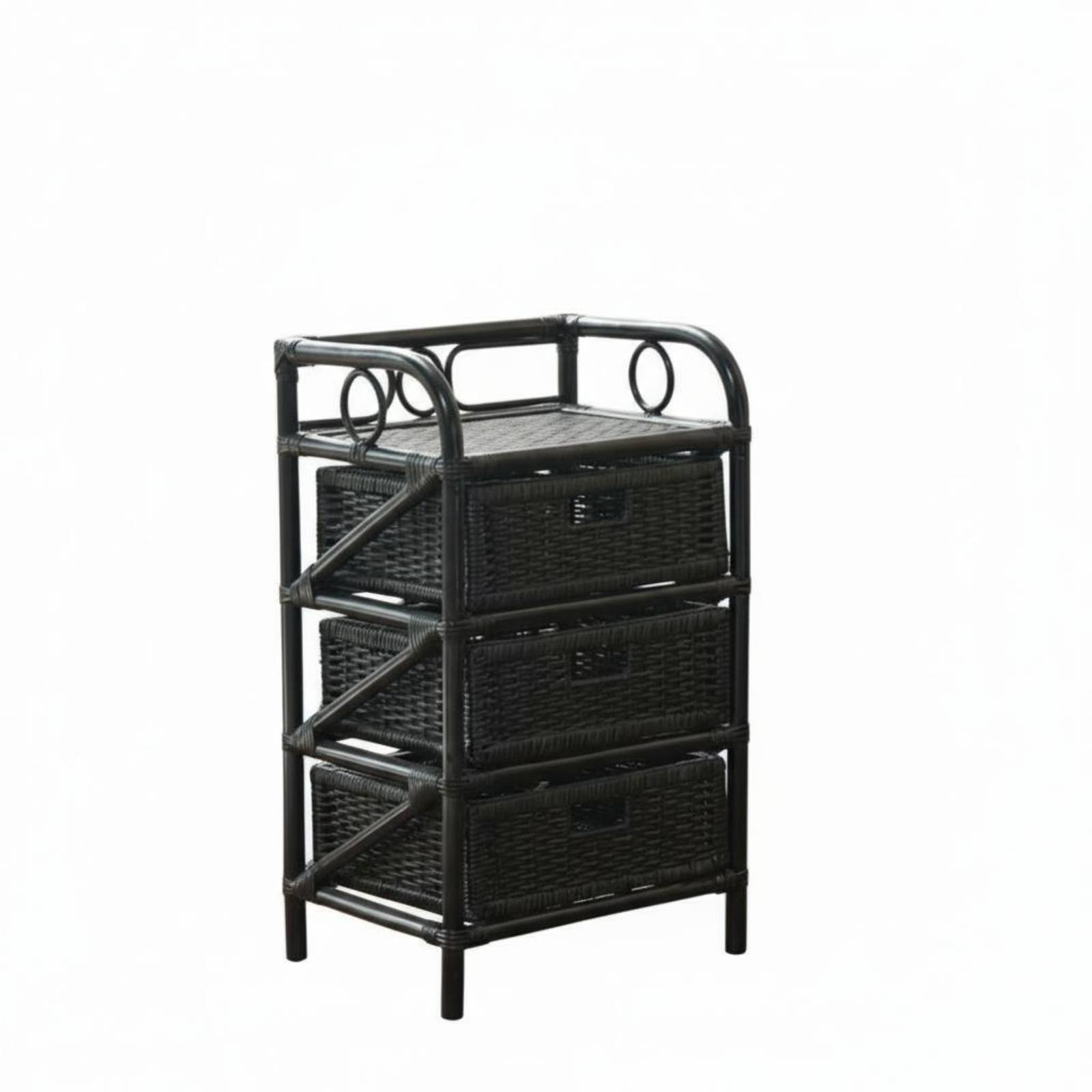 Wicker 4-Drawer Cabinet