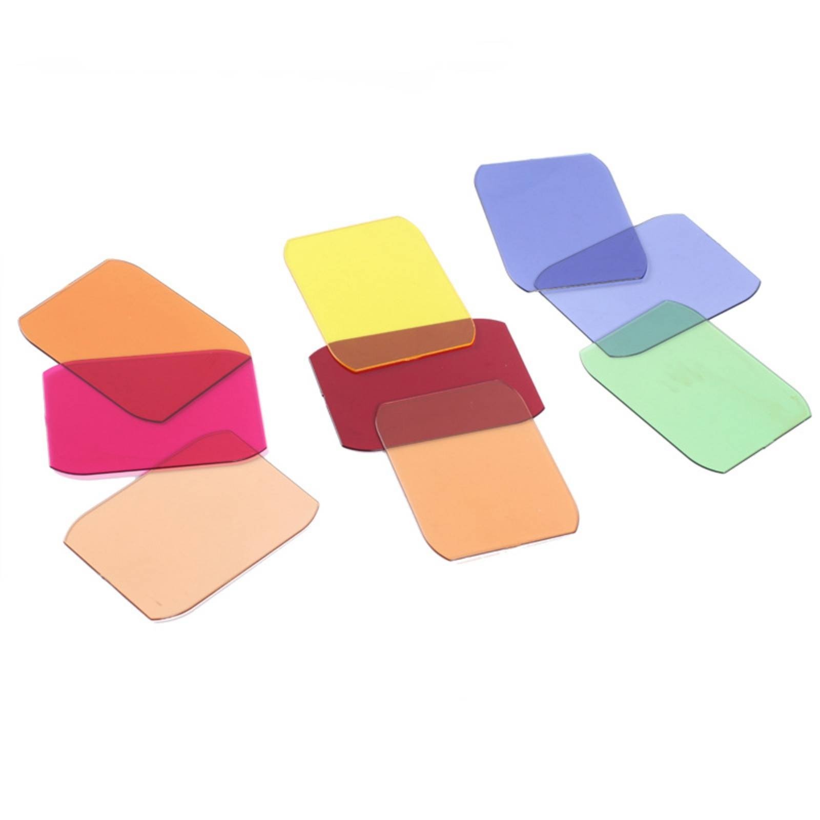 9 Pieces Gel with Rounded Corners Optically Clear Flash Gels