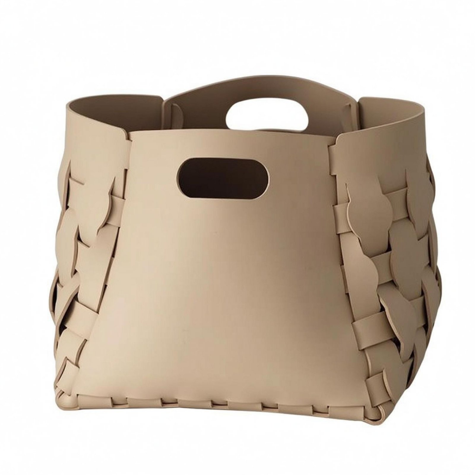 Woven Laundry Hamper – Beige