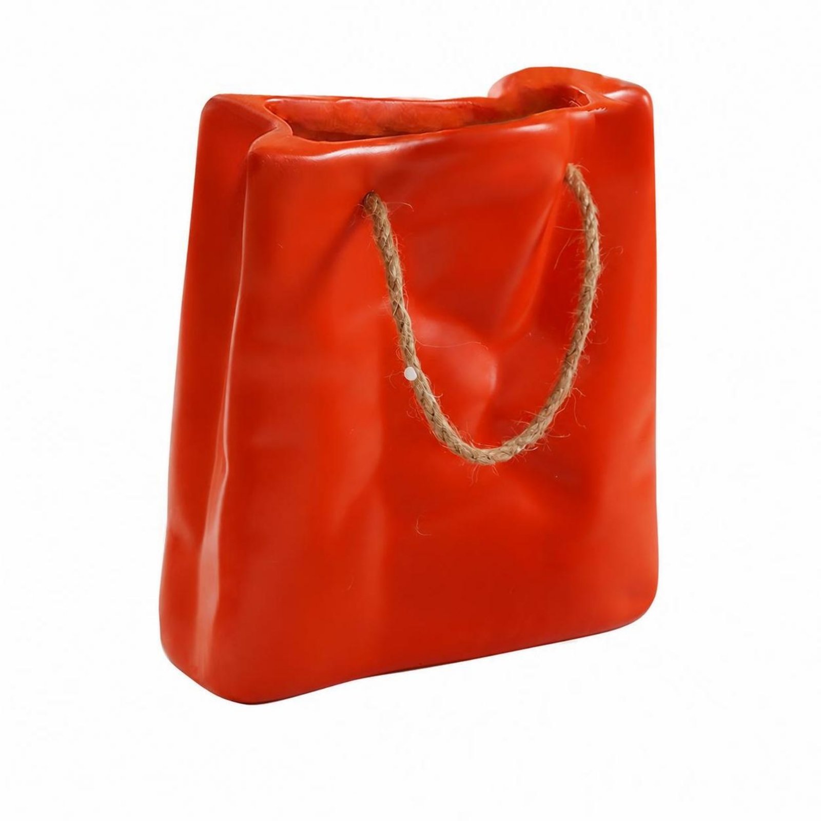 Wide-Opening Tote Bag Vase