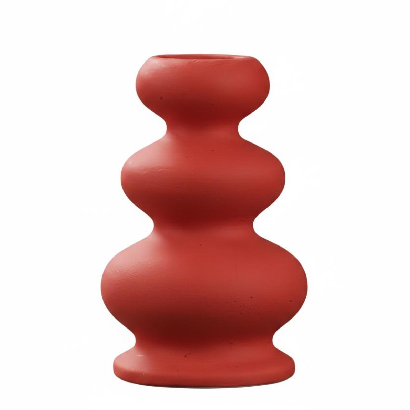 Ceramic Candle Holder – Red