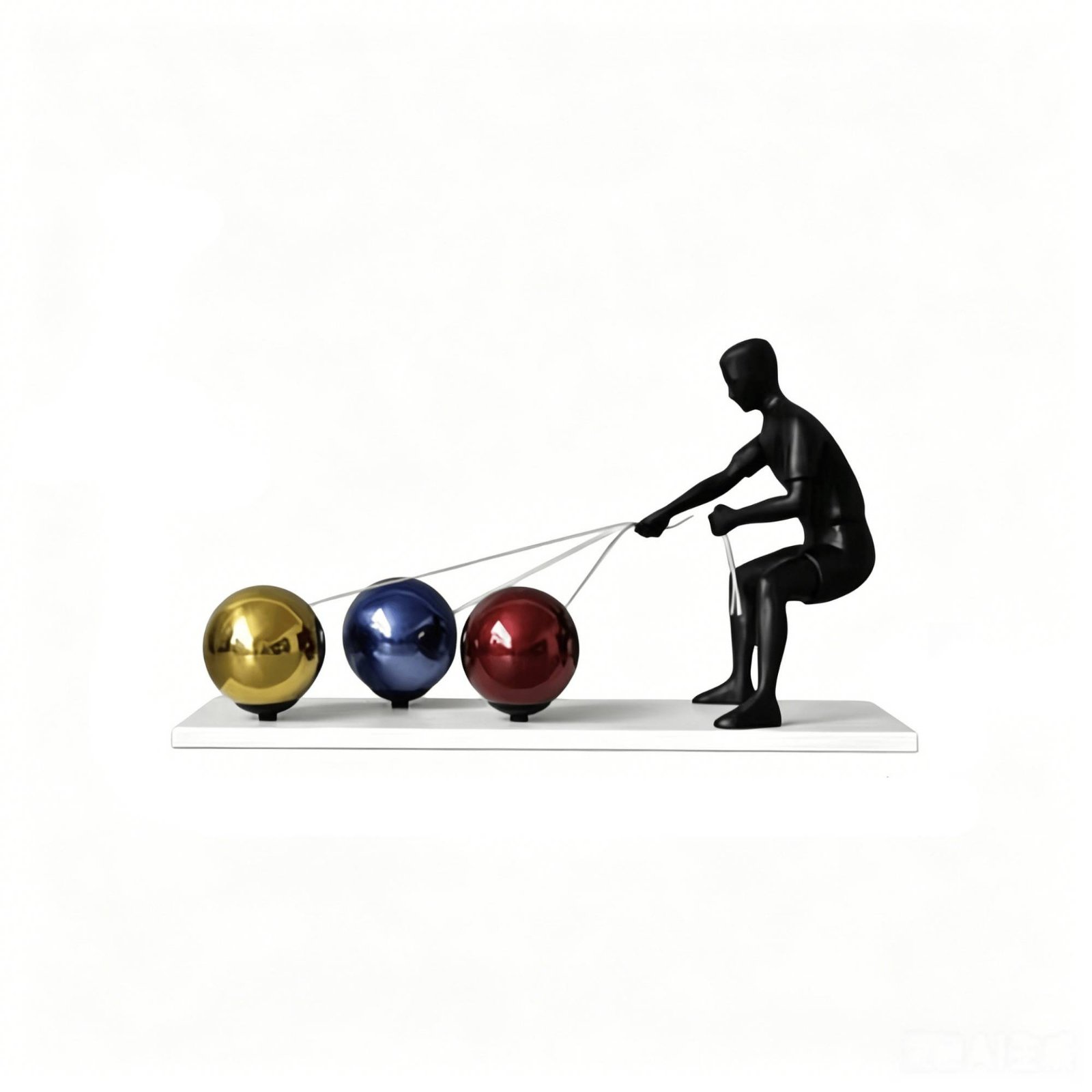 Abstract Seated Figure Sculpture