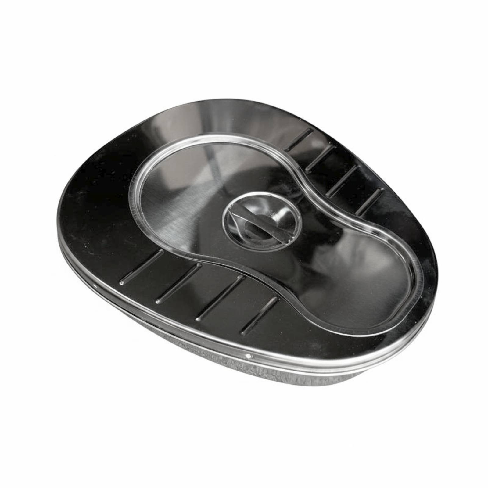 Lidded Stainless Steel Bedpan