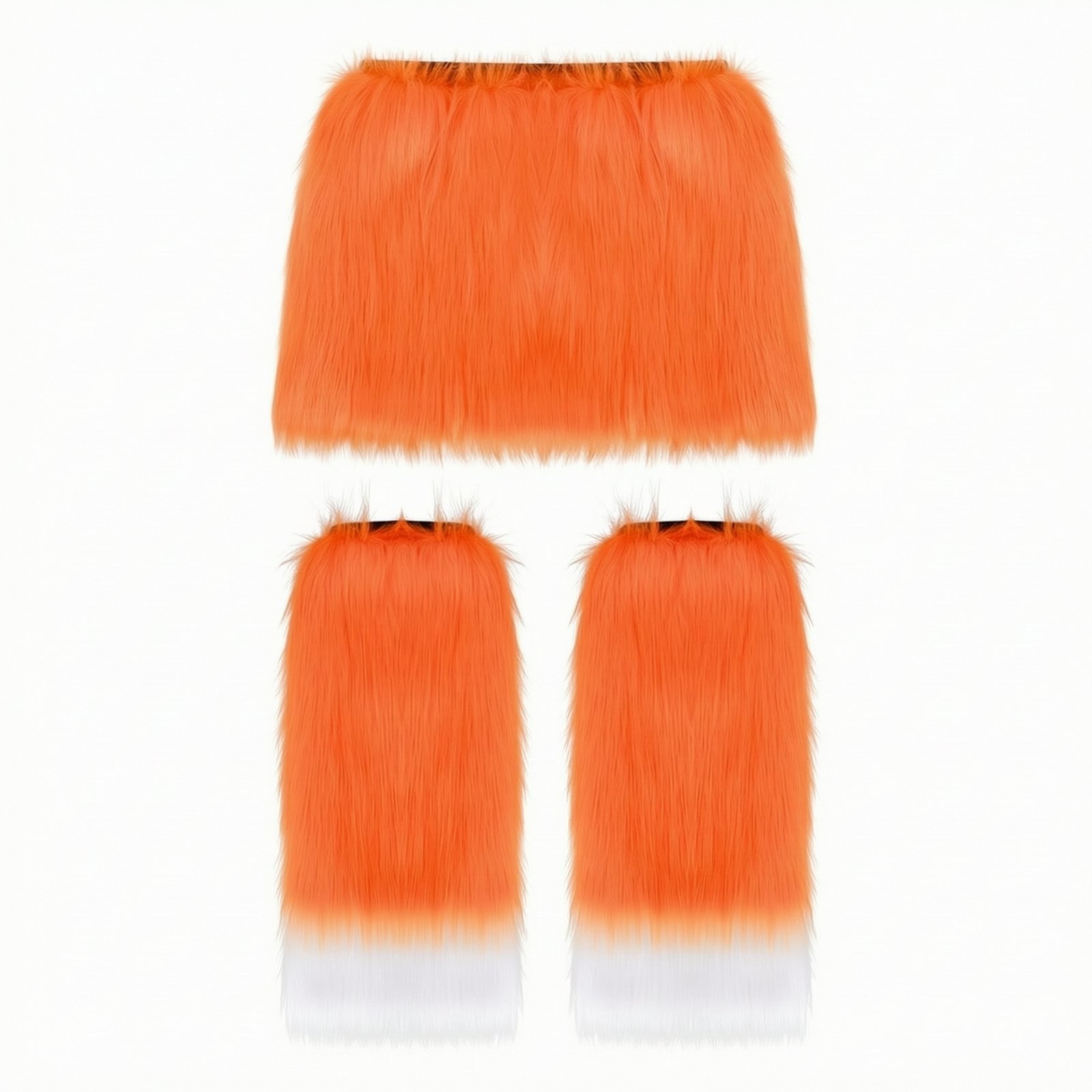Fuzzy Mini Skirt with Leg Warmers