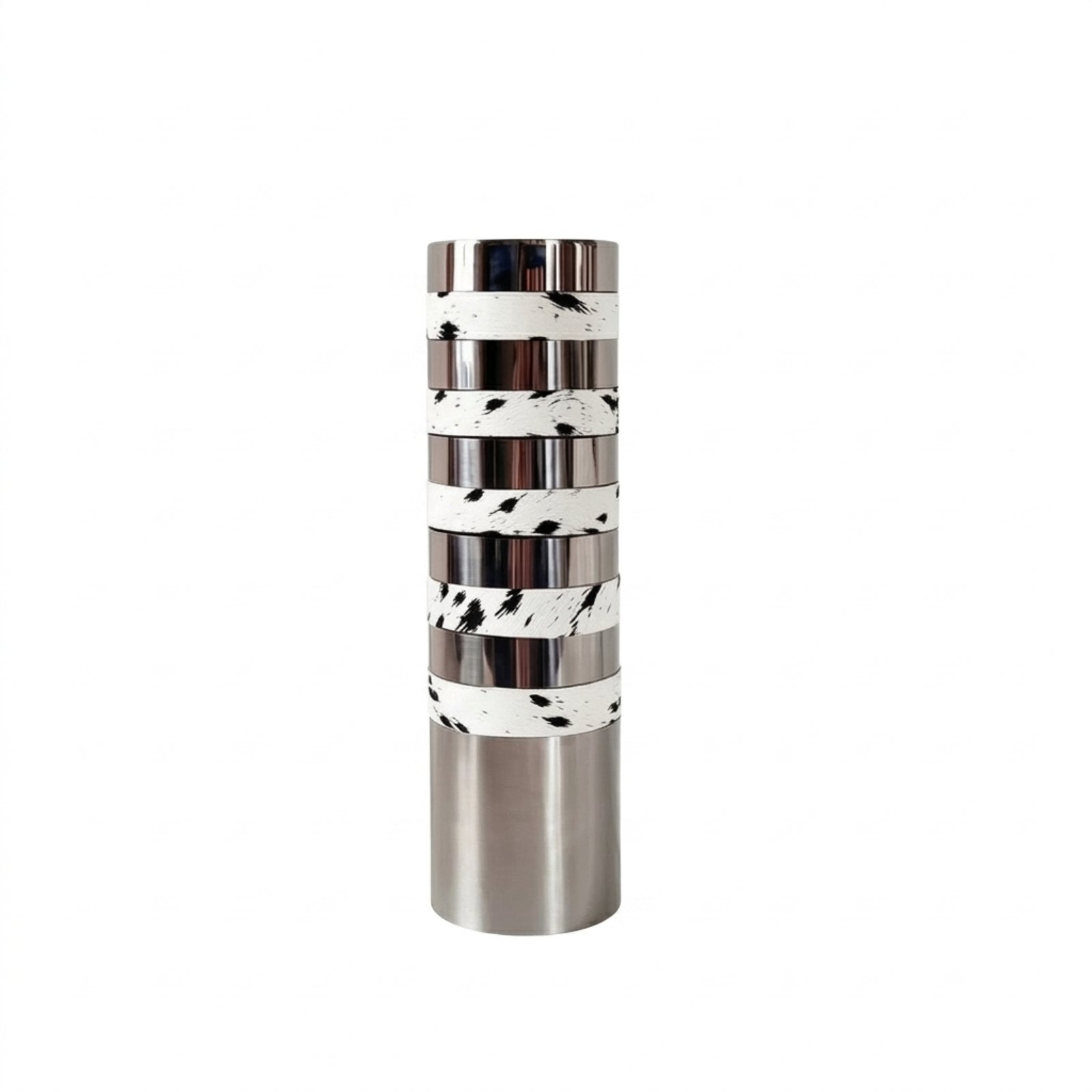 Metal Flower Vase Silver-Toned