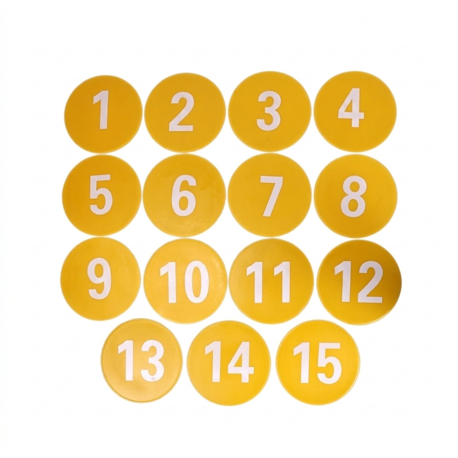 15-Piece Numbered Training Discs