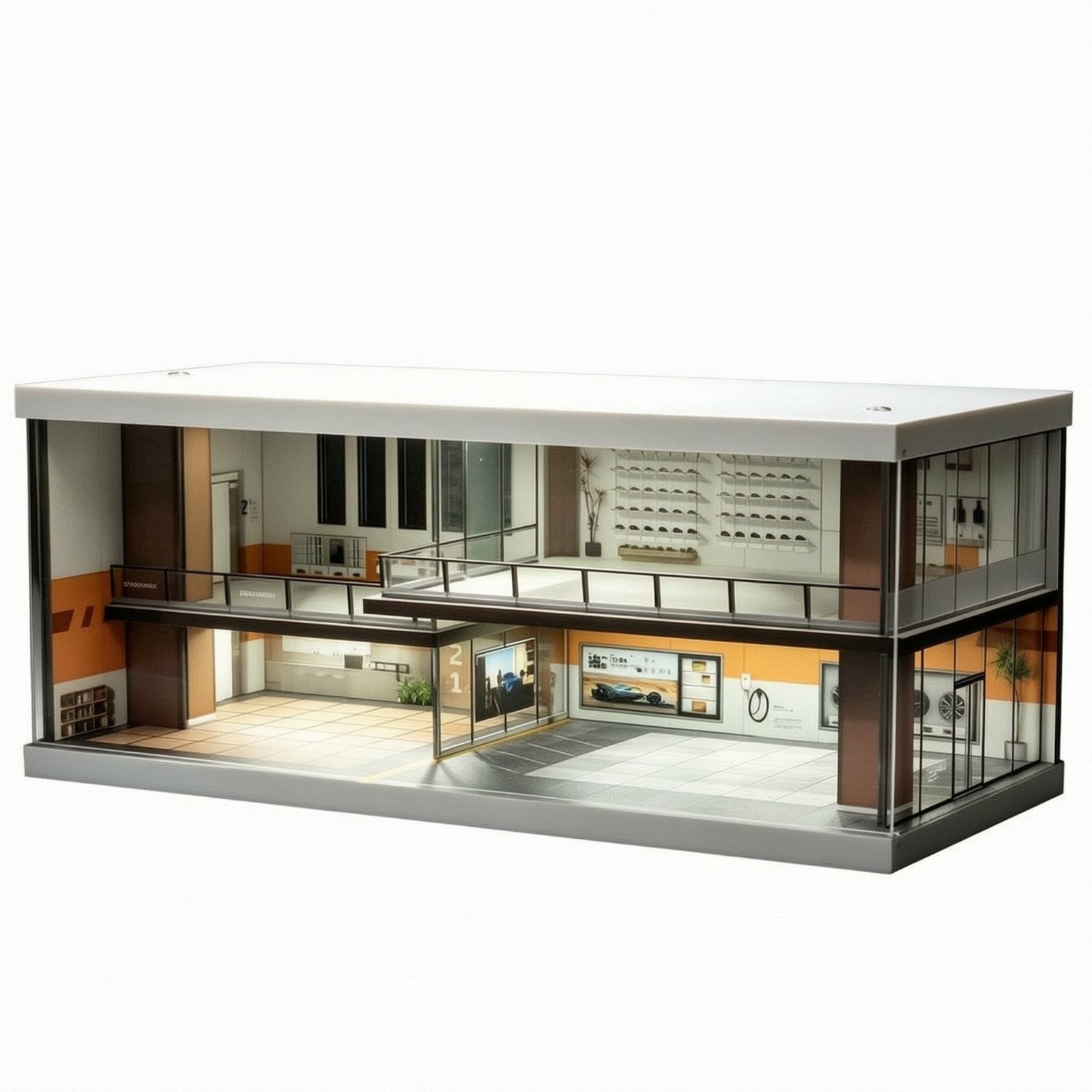 Miniature Parking Garage Diorama