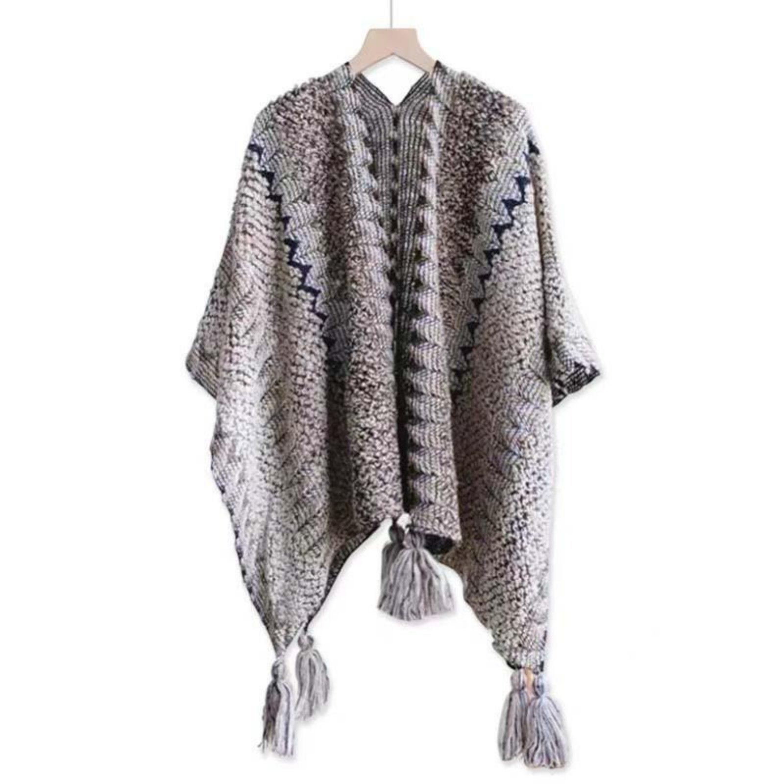 Mohair Ethnic Poncho