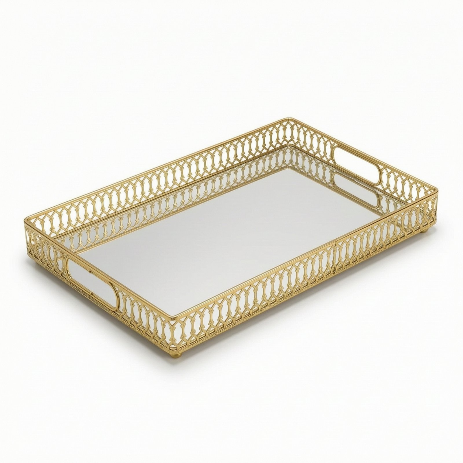 Mirrored Glass Tray