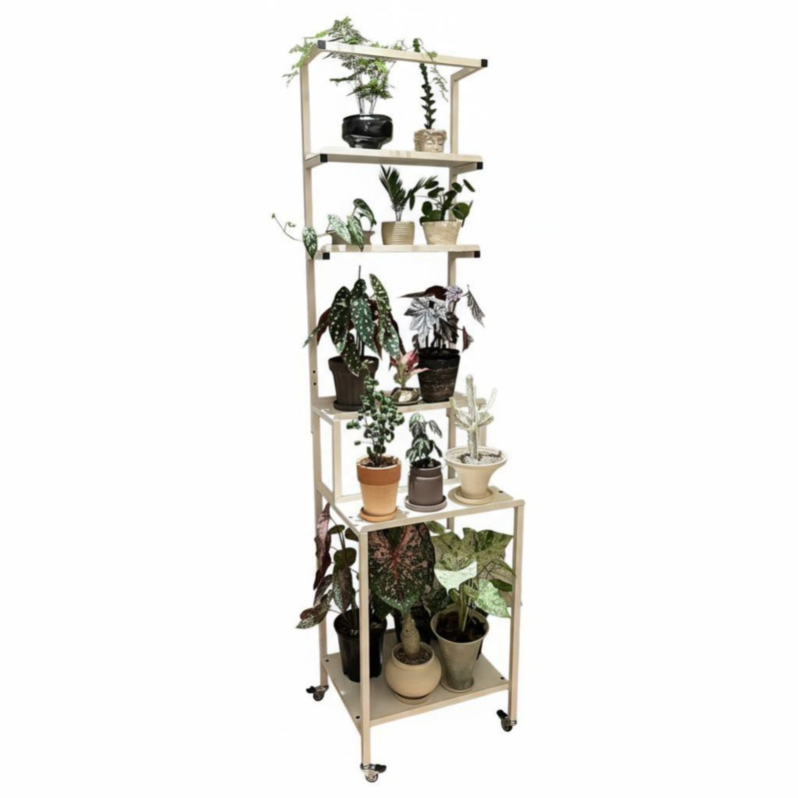 Rolling Plant Stand – Off-white, 50cm