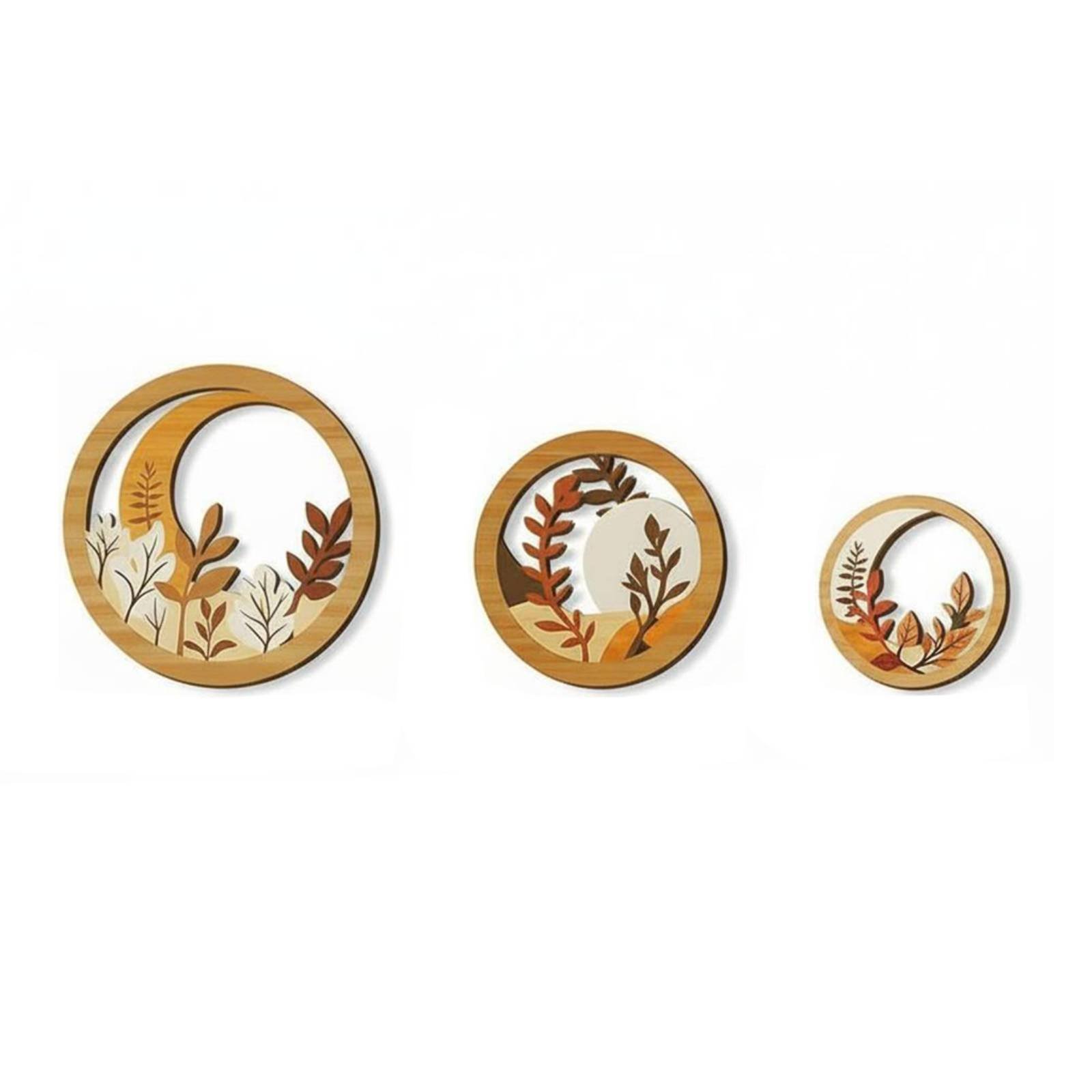 3-Piece Bohemian Foliage Wall Decor