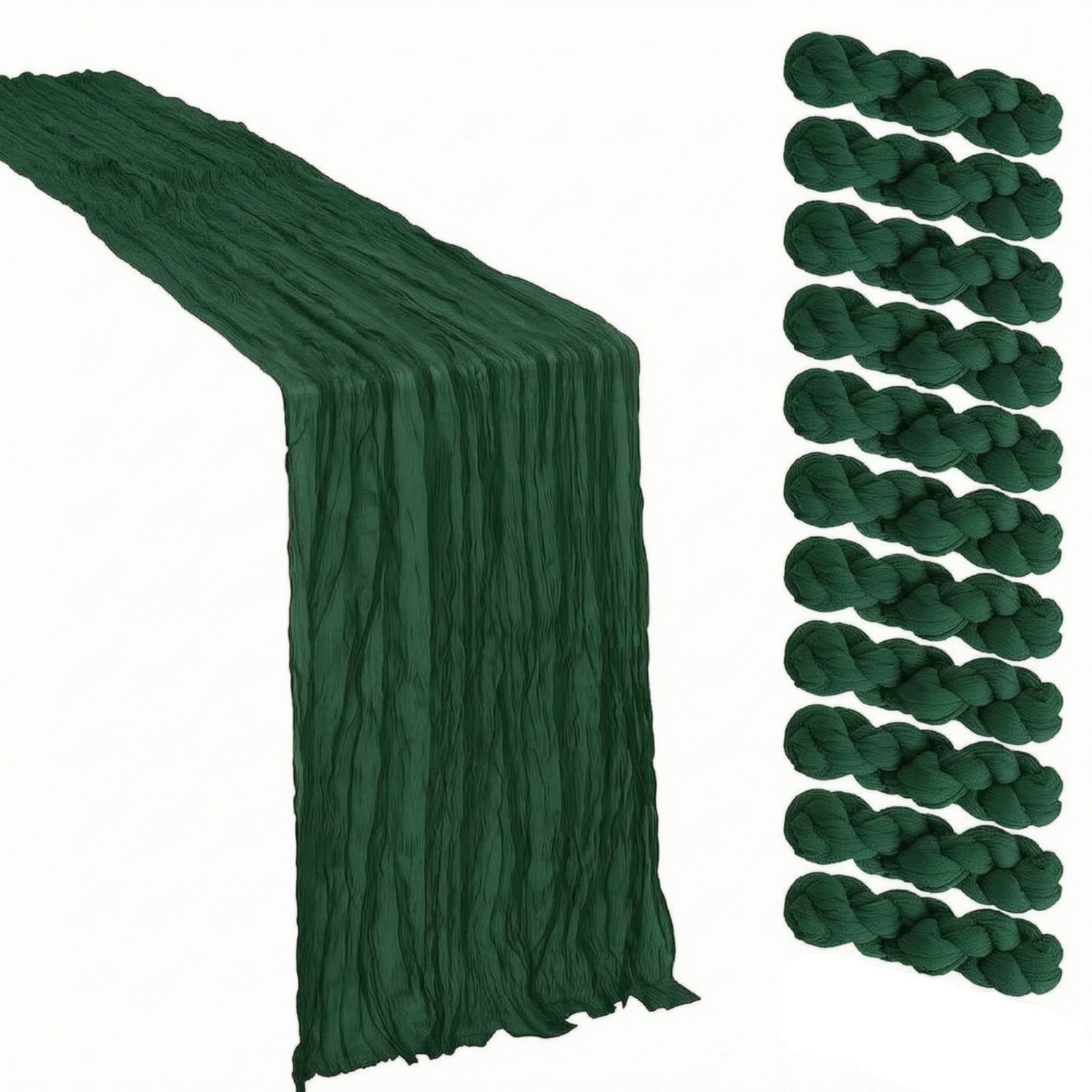 Crinkled Gauze Table Runner