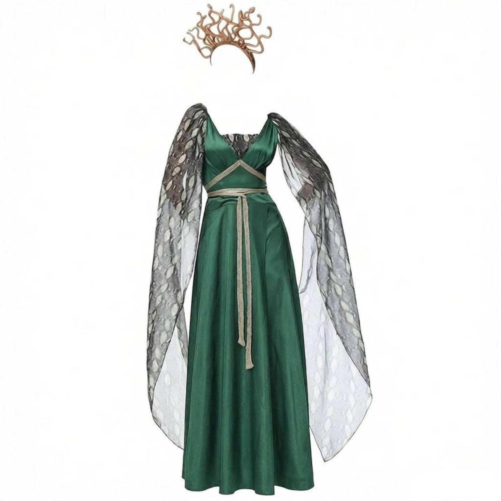 Transparent Halloween Dress with Cape