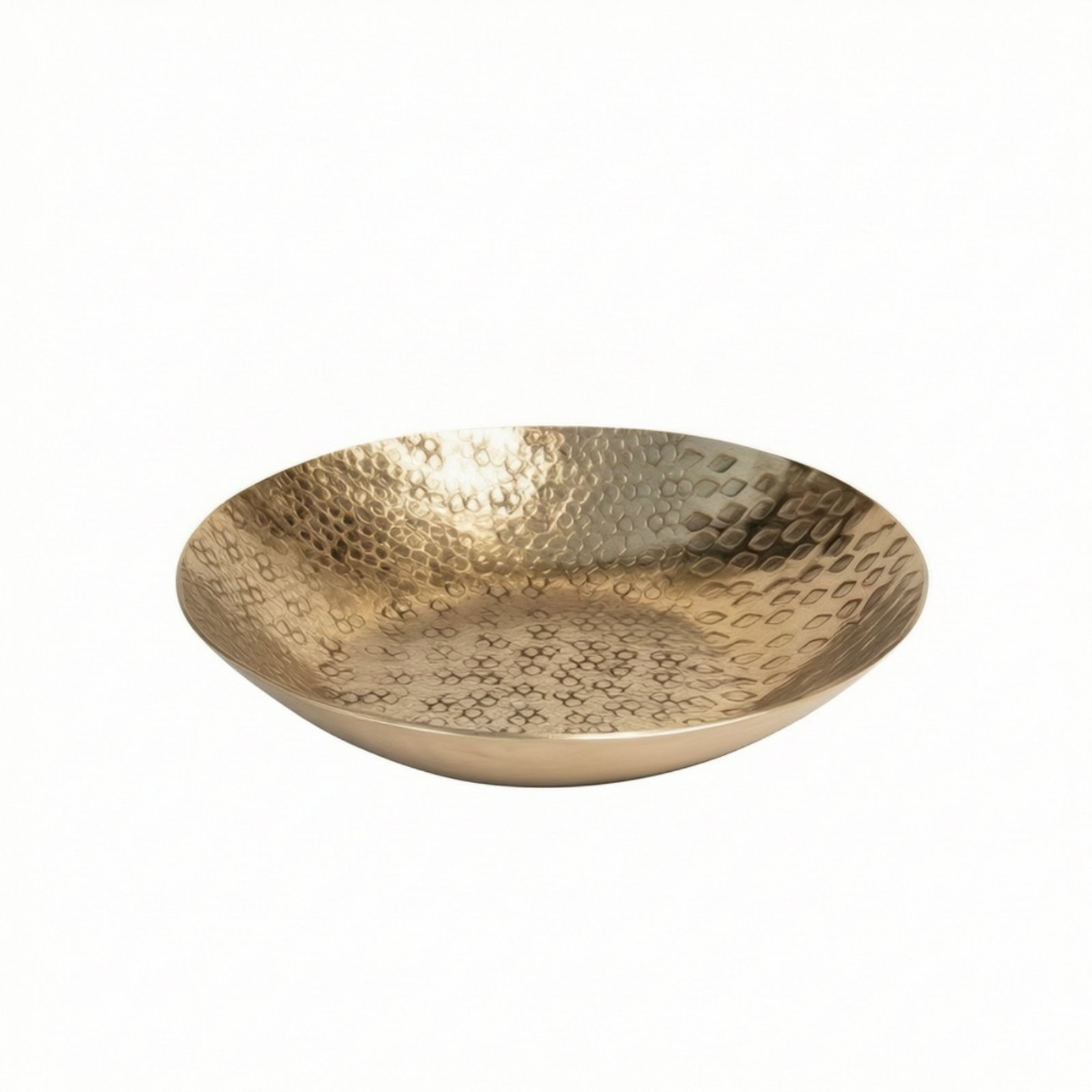 Hammered Gold Elliptical Tray