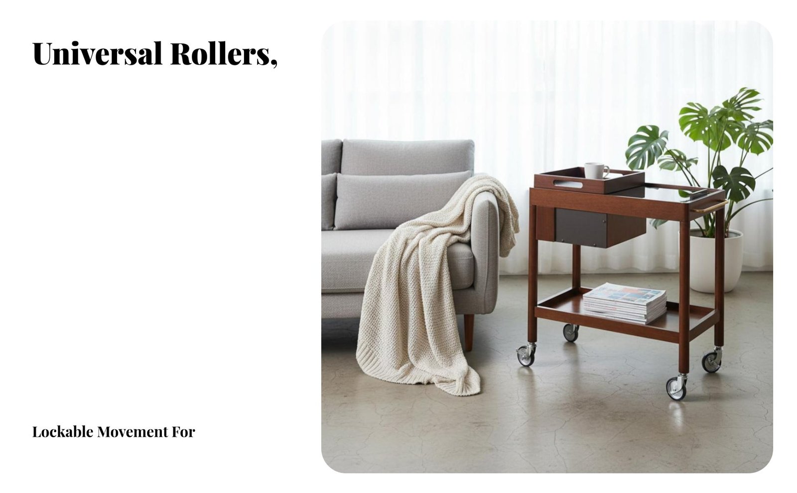 2-Tier Rolling Utility Trolley