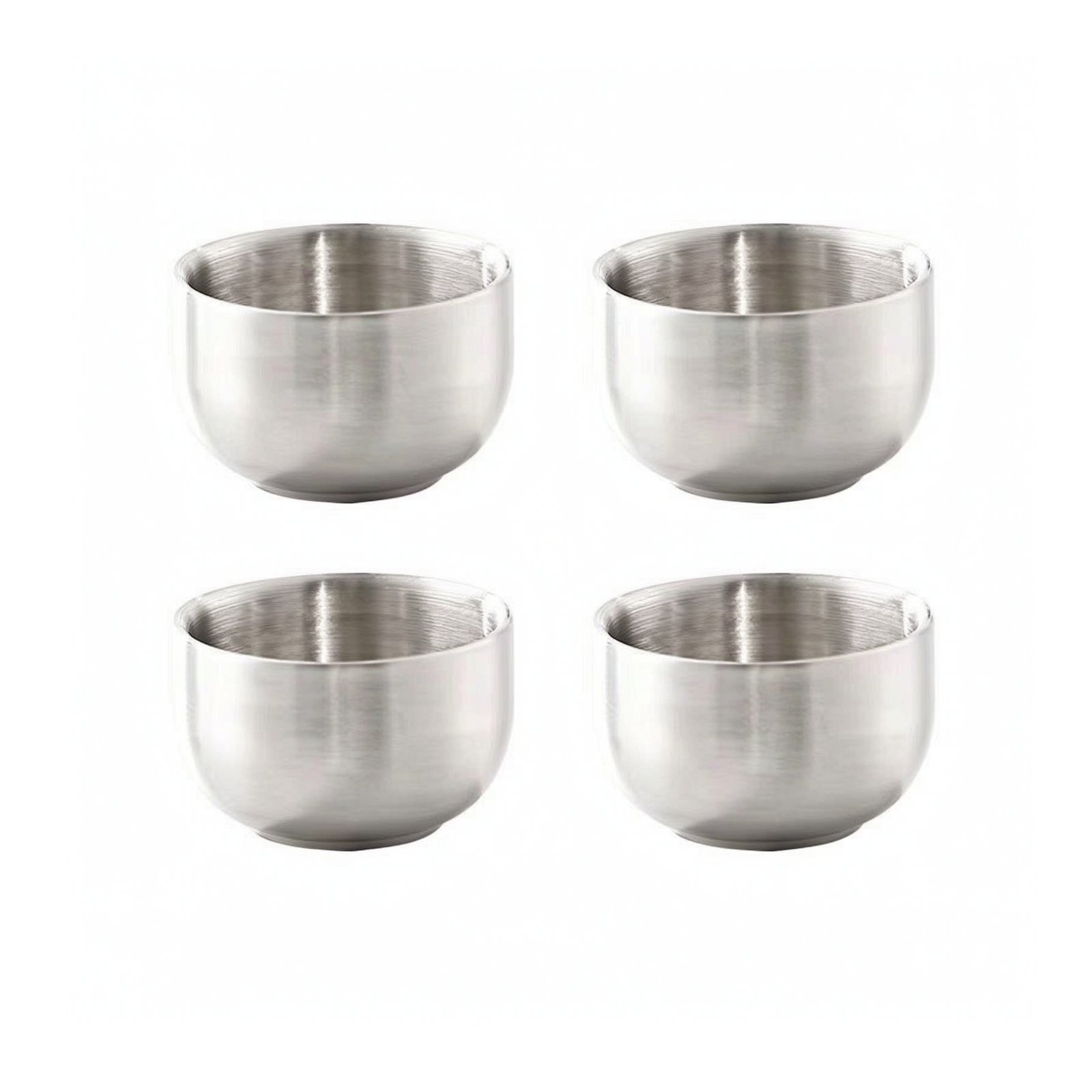 4-Piece Stainless Steel Tea Cups